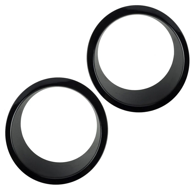Jeep Wrangler JK JKU Black Headlight Ring Cover Trim Bezels (2007-2018)