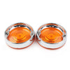 Harley Touring Road King Turn Signal Bezels Yellow Lens Covers (2009-2023)
