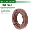 Oil Seal 15x25x5mm FKM Rubber Shaft Seal Brown 5 Pcs
