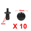 BMW E46 10 x 5mm Black Plastic Rivets Clips (1998-2006)