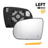 Jeep Cherokee, Compass Left Side Heated White Mirror Glass (2011-2023)