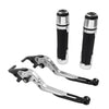 Suzuki GSXR1000 Silver Extendable Brake Clutch Levers Grip Set (2001-2023)