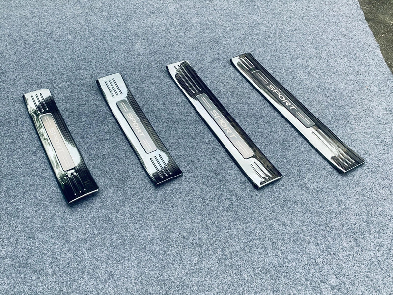 Toyota Highlander Black Titanium Door Sill Scuff Plate Cover Trim (2020-2023)