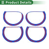 Dodge Challenger 4 x Car Headlight Trim Bezel ABS Blue (2015-2024)
