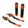 Suzuki GSXR750 Orange Extendable Brake Clutch Levers Grips Set