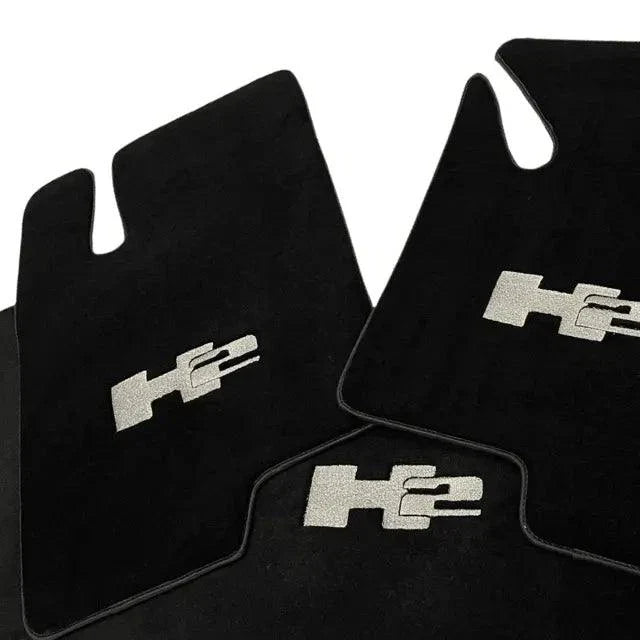 Hummer H2 Tailored Carpets with H2 Emblem Black Floor Mats (2003-2009)