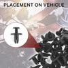 Honda Prelude 1992-1996 2.2L 2.3L Black 100 Pcs Fender Skirt Clips