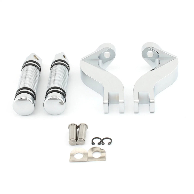 Harley Davidson Touring Chrome Rear Foot Pedals Bracket Mount Kit (1993-2023)