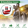 Motorcycle Hand Grips Cover Kit End Grips Diamond Pattern Red