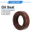 Rotary Shaft Seal FKM Rubber Oil Seal 16x26x7mm Brown 2 Pcs