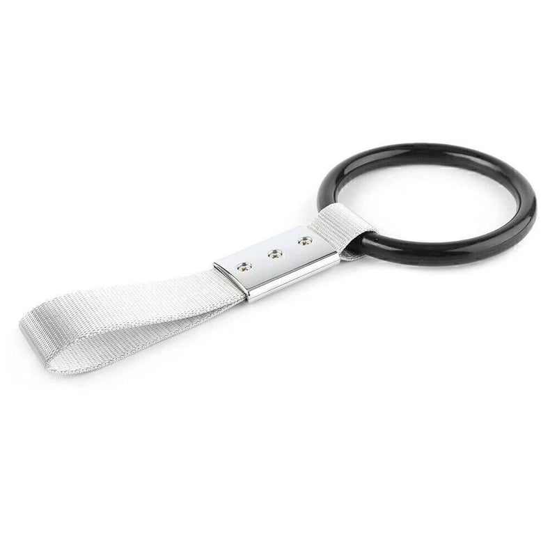 Subway Train Bus - Black Round Tsurikawa Ring Handle Strap Charm