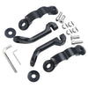 Harley Touring 32mm Matte Adjustable Highway Long Angled Foot Pegs (2009-2023)