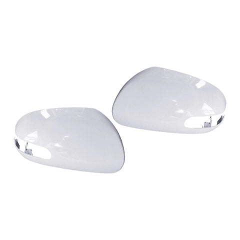 Kia Forte White Left & Right Side Door Mirror Cover Caps (2009-2012)
