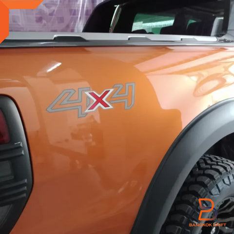 Ford Ranger PX T6 Silver 4x4 Side Cabin Rear Decal Sticker (2015-2018)