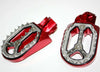 KTM 65SX Motorcycle CNC Red Stainless Foot Pegs
