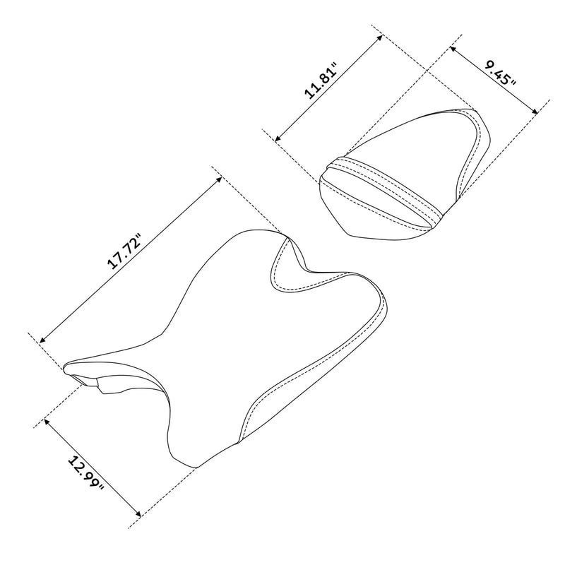 Yamaha YZF R1 Rider Driver & Passenger Seats (2009-2014)