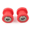 Mini Bike Moto ATV Red 2 x 10mm Chain Roller Slider Tensioner Wheel
