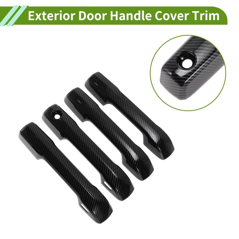Toyota Tundra Carbon Fiber Black Exterior Door Handle Cover Trim (2022-2024)