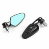 Universal Motorcycle 1 Pair Black Handlebar End Mirrors