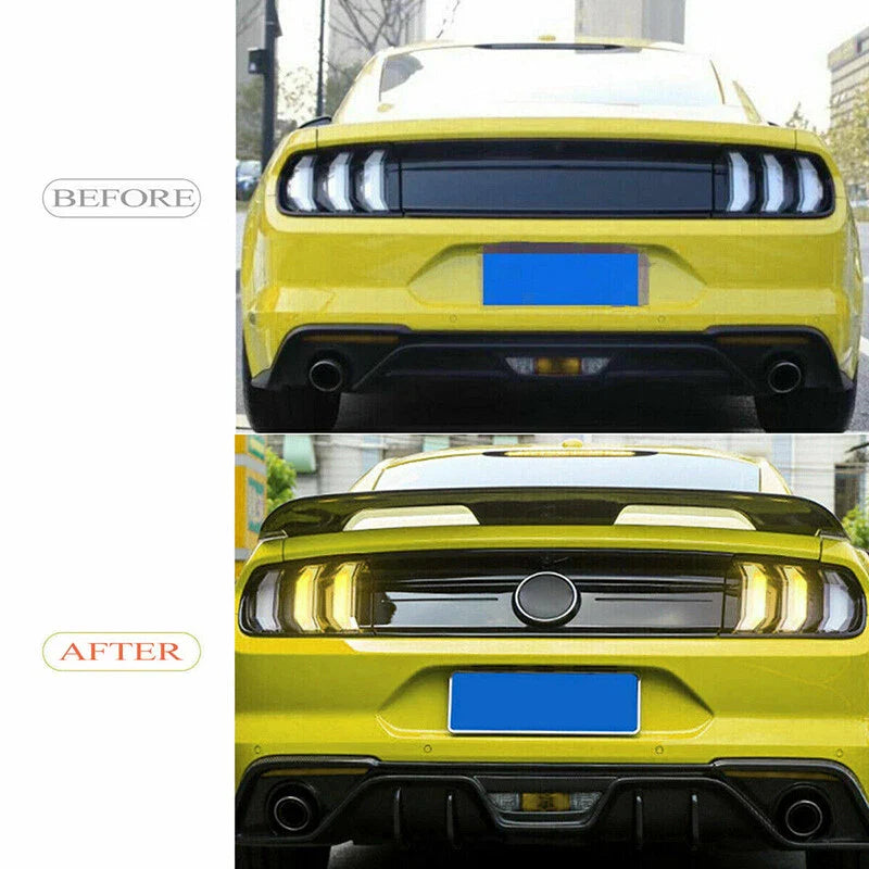 Ford Mustang GT350 GT500 Carbon Fiber Look Rear Spoiler Wing (2015-2024)