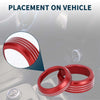 Ford Mach-E (2021-2024) 2 Pcs Red Gear Shift Switch Knob Cover Ring