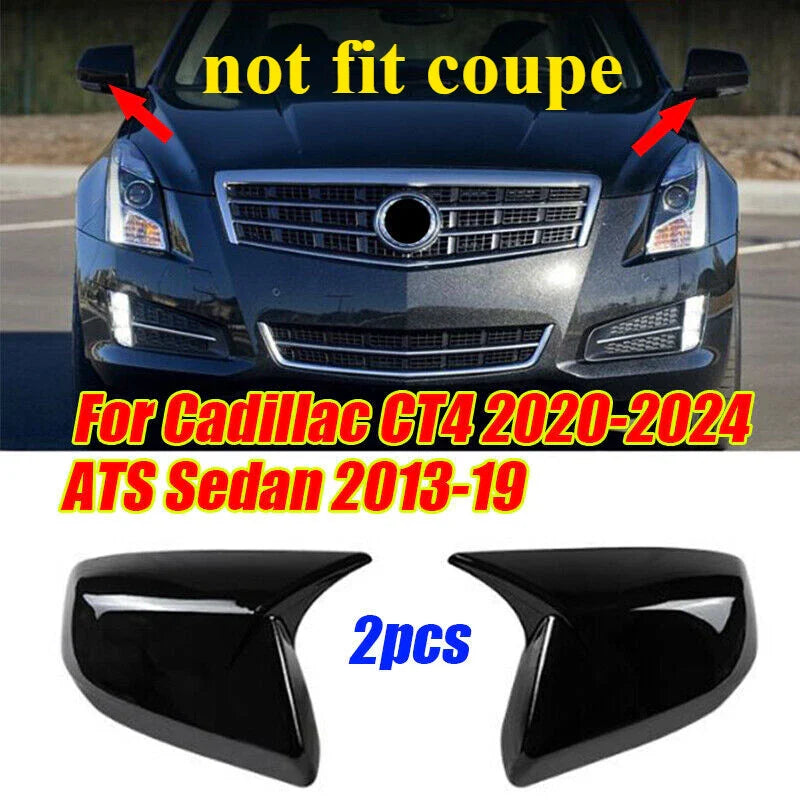 Cadillac CT4 Glossy Black Side Mirror Cap Cover (2020–2024)