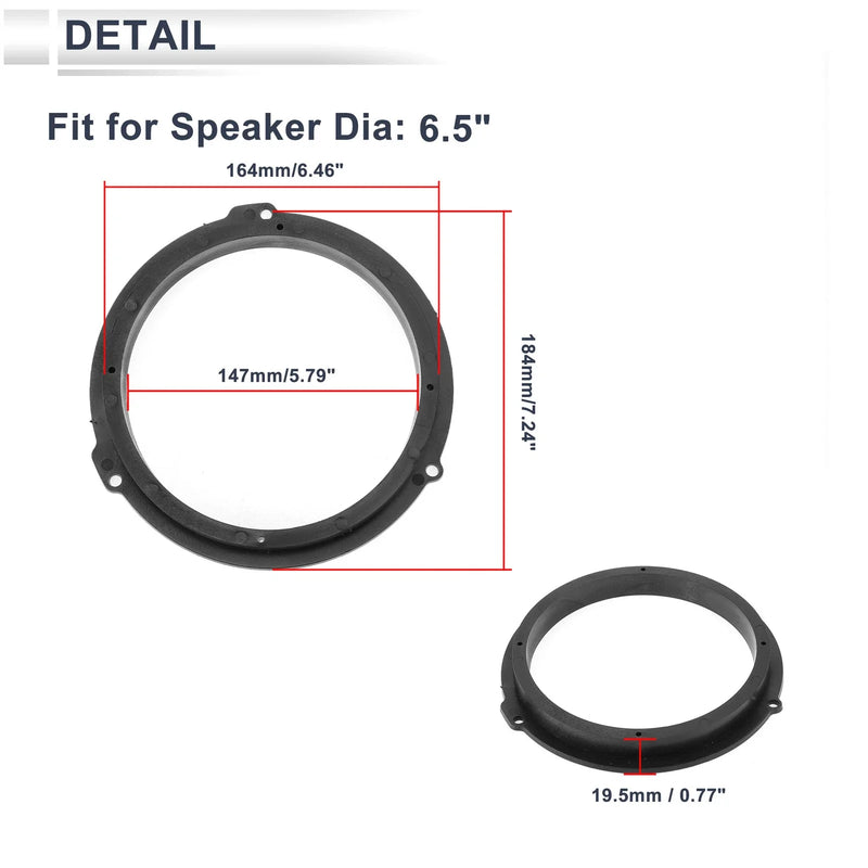 Ford Focus  -  Tweeter Rings 6.5" Speaker Spacer Adapter