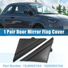 Fiat 500 Matte Black Door Mirror Flag Covers (2007-2023)