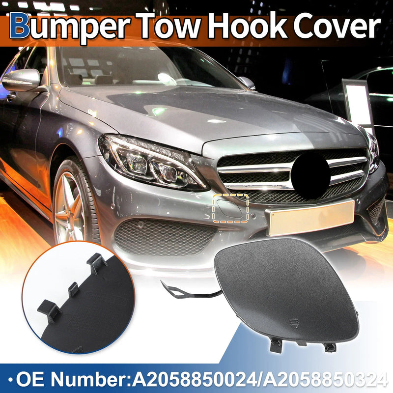 Mercedes-Benz C300 (2015-2018) Grey Front Car Bumper Tow Hook Cover