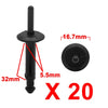 BMW 20x 5.5mm Car Panel Rivets Fasteners Bumper Clips