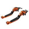 Kawasaki Ninja 125 250 CNC Orange Extendable Brake Clutch Levers (2018-2023)