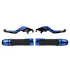 Suzuki GSXS125 Blue Extendable Brake Clutch Levers & Handlebar Grips