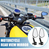 Motorcycle 1 x Rear View Mirror Clear Lens Black