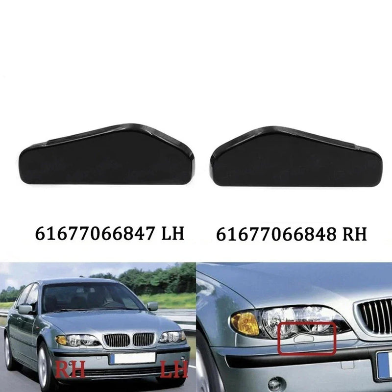 BMW E46 Sedan Wagon Headlight Washer Nozzle Covers (1998-2006)