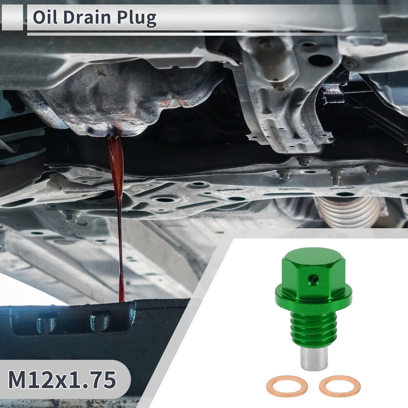 Car Motorcycle Boat 1 Set M12x1.75 Engine Oil Drain Plug with Gasket