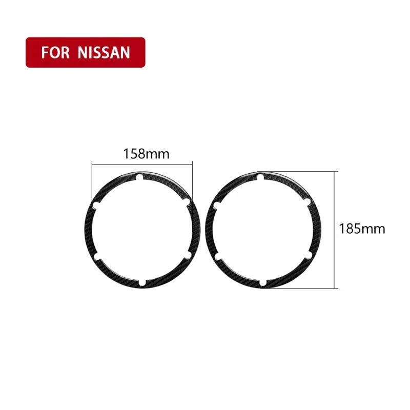 03-08 Nissan 350Z Carbon Fiber Rear Seat Speaker Grill Cover Decor Trim fit