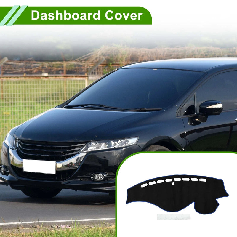 Honda Odyssey (2009-2014) Sun Protector Pad Black Blue Dashboard Cover Mat