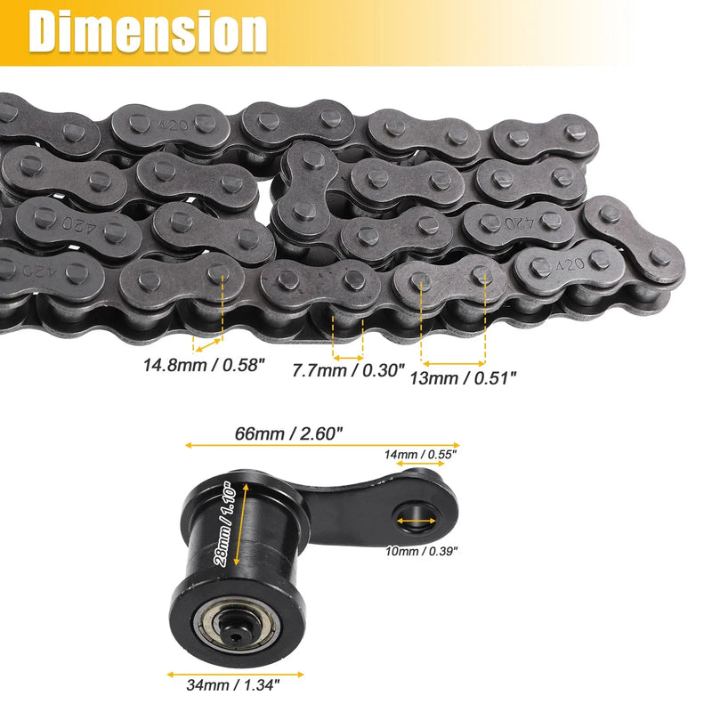 Baja Motorsports MB165 Mini Bike Chain Tensioner Roller
