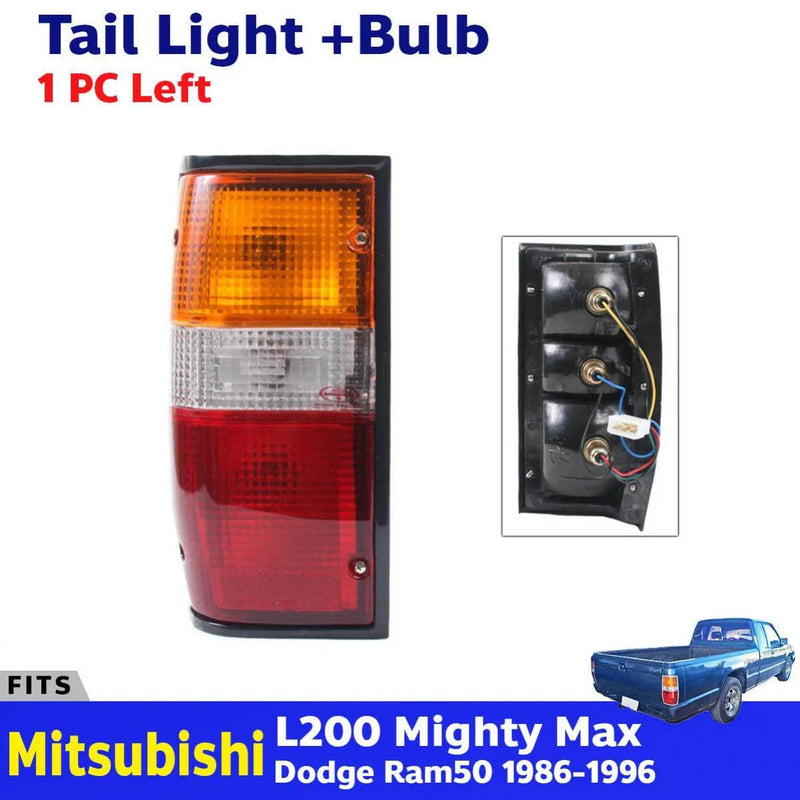 LH Tail Light Rear Lamp +Bulb Fits Mitsubishi L200 Triton Pickup UTE 1989-95 DE