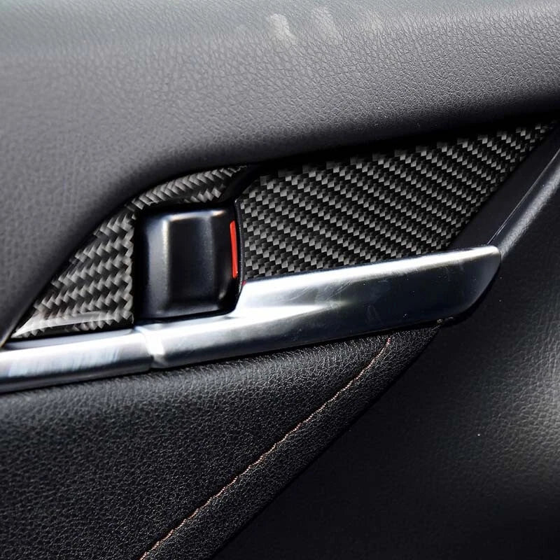 Toyota Camry 2018+ Car Carbon Fiber Interior Door Bowl Handle Cover Trim Fit