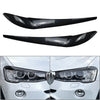 BMW X3 X4 1 Pair Front Headlight Eyebrow Eyelid Covers (2014-2017)