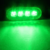 Truck Trailer Waterproof Green 4 LED Oval Side Marker Lights