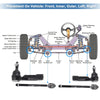 Jeep Dodge 6 x Tie Rod End Link Front Inner Outer Kit