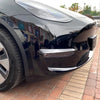 Tesla Model Y Gloss Black Front Bumper Side C Canards Covers (2020–2024)
