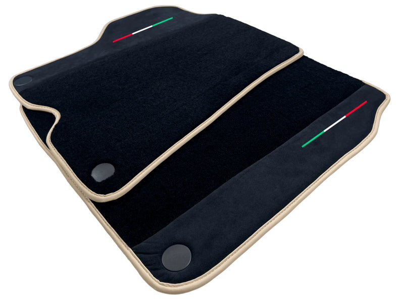 Ferrari California with Alcantara Beige Trim Black Floor Mats (2008-2014)