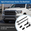 Dodge Ram 1500 6pcs Front Inner Outer Tie Rod Ends with Boots (2011-2012)
