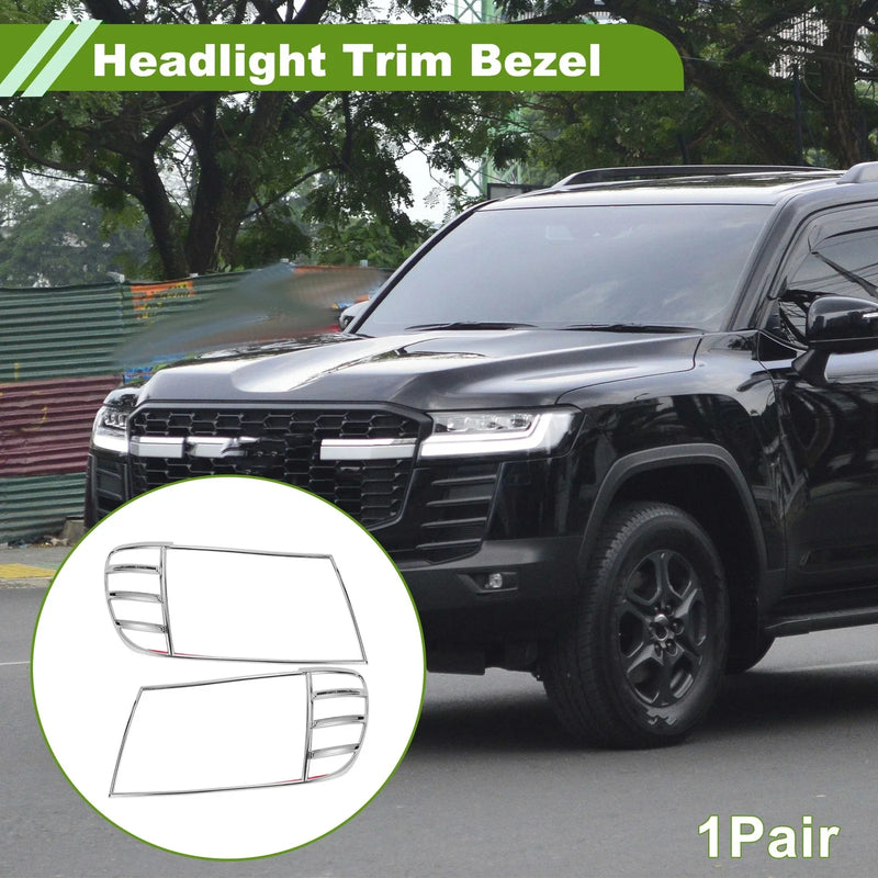 Toyota Land Cruiser Front Left Right Headlight Trim Bezel (2008-2021)