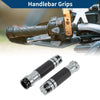 23 x 23 mm Motorcycle Hand Grips Cover Aluminum Alloy Titanium Tone 1 Pair