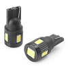 Car - Black Shell 2 x LED Wedge Light Bulb T10 5630 6 SMD (2010-2023)