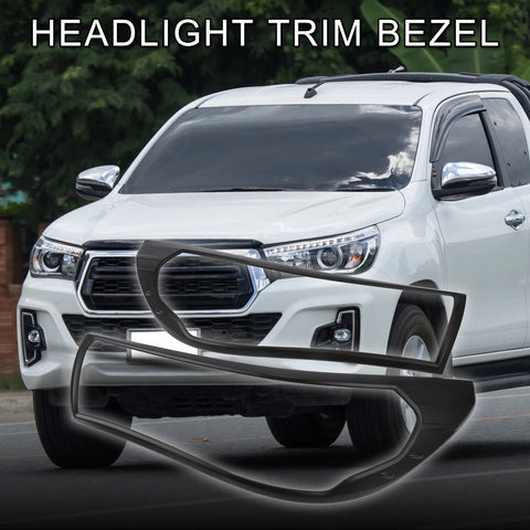 Toyota HILUX REVO 1 Pair Car Front Headlight Trim Bezel (2015–2017)